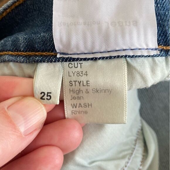 Reformation High & Rise Skinny Jeans Rhine Wash 25 - Picture 5 of 7